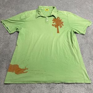 Kealopiko Hawaiian Polo Shirt Mens 3XL Green Short Sleeve